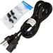 HQRP 10ft AC Power Cord for KRK Rokit 5 6 8 RP5G2 RP6G2 RPG2 RP8G2 VXT8 VXT6 VXT4 Powered Monitor Speaker Mains Cable Plug Wire