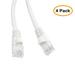 eDragon CAT5E White Hi-Speed LAN Ethernet Patch Cable Snagless/Molded Boot 20 Feet Pack of 4