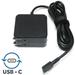 EBK 45W USB-C Type-C Tip - Mobile Tablet Laptop Fast Charger Power Cord [5V~3A 9V~3A 15V~3A 20V~2.25A] - 12 months warranty