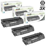 Hewlett Packard HP 1320 Set of 3 HY Black 49X / Q5949X Laser Toner Cartridges by LD Products