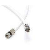 30 Feet White RG6 Coaxial Cable (Coax Cable) - Made in the USA - with High Quality Connectors F81 / RF Digital Coax - AV CableTV Antenna and Satellite CL2 Rated 30 Foot
