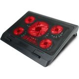 ENHANCE XL Gaming Laptop Cooler Pad with 5 Oversized LED Fans for Max Cooling Adjustable Viewing Stand 2 USB Ports for Data Transfer (RED) fits 17 inch Notebooks from Alienware ASUS HP