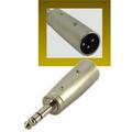 IEC L7214-0 3 Pin XLR Male to 1/4 Phono Male Balanced (3 pole on Phone Plug) Adapter