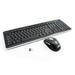 I-Rocks RF-6577L-BK - Retro 2.4GHz Wireless Keyboard and Mouse Combo (Black)