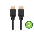 Monoprice High Speed HDMI Cable - 5 Feet - Black No Logo (3-Pack) 4K@60Hz HDR 18Gbps YCbCr 4:4:4 32AWG CL2 - Commercial Series