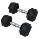 MuscleSquad Hex Rubber Dumbbell Pairs (37.5kg) | Durable Easy Grip Dumbbell Weights for Home Workouts