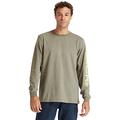 Timberland PRO Men's A1HRV Base Plate Long Sleeve T-Shirt with Logo - X-Large Regular - Burnt Olive Heather