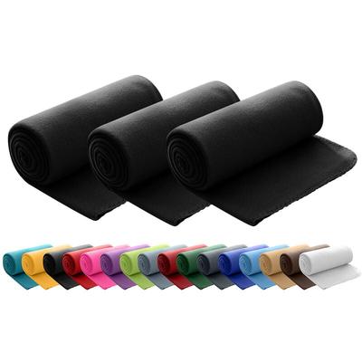 Wometo - 3er Set Polar- Fleecedecke 130x160 cm ca. 400g wertiges Gewicht OekoTex mit Anti-Pilling