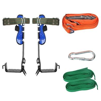 2 Gears Tree/Pole Climbing Spike Set Both Sides Safety Belt Lanyard Rope Tools U 