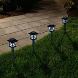 Pure Garden 15.5 x 2.75 x 2.75 in. Solar Powered LED Lights Outdoor Stake Spotlight Fixture Set of 6