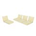 Noble House 22.00 x 22.00 Beige Rectangle Chair Outdoor Seating Cushions (4 Pack)