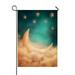 ECZJNT Night time with stars and moon Garden Flag Outdoor Flag Home Party Garden Decor 28x40 Inch