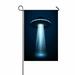 ABPHQTO Ufo Spaceship With Light Beam Home Outdoor Garden Flag House Banner Size 12x18 Inch