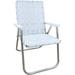 Lawn Chair USA - Classic Folding Aluminum Webbed Chair - Durable Portable and Comfortable Outdoor Chair - Ideal for Camping Sports and Concerts - Bright White with White arms