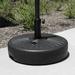 WestinTrends Umbrella Base Round Plastic Stand Water or Sand Fillable Weight for Outdoor Patio Adjustable Knob Black