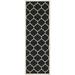 Safavieh Courtyard Alyssa Geometric Indoor/Outdoor Runner Rug 2 3 x 6 7 Black/Beige