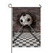 PKQWTM A Soccer Ball Chains Destroy A Wall Yard Decor Home Garden Flag Size 28x40 Inches