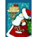 Toland Home Garden Santa s Path Santa Christmas Flag Double Sided 12x18 Inch