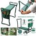 Garden Kneeler and Seat Foldable Soft Gardening Stool with EVA Kneeling Pad 2 Pouches Portable Kneeler for Gardening