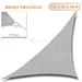 Sunshades Depot 12 x 14 x 18.4 Sun Shade Sail Right Triangle Permeable Canopy Light Gray Custom Size Available Commercial Standard