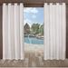 Exclusive Home Delano Heavyweight Textured Indoor/Outdoor Grommet Top Curtain Panel Pair 54 x84 Winter White