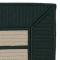 11 x 14 Pine Green and Beige All Purpose Handcrafted Reversible Rectangular Outdoor Area Throw Rug