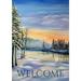 Toland Home Garden Winter River Welcome Winter Flag Double Sided 12x18 Inch