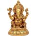Exotic India Finely Carved Lord Ganesha Statue 7.5 x 10 x 15.5 Yellow