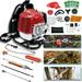 Datingday 6 in 1 Petrol Hedge 52cc Trimmer Grass Pruner Chainsaw Strimmer Brush Cutter