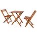 Festnight 3 Piece Folding Bistro Set Solid Acacia Wood