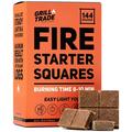 Grill Trade Fire Starter Squares 144 - Easy BBQ Grill Camping Wood Stove Smoker Lighting