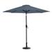 Westin Outdoor 9 Ft Umbrella with Round Resin Plastic Base Weight Included for Patio Garden UV Water Weather Resistant Gray