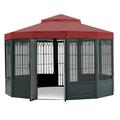 Garden Winds Replacement Canopy Top Cover for the Sunhouse Gazebo - Cinnabar