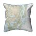 Betsy Drake HJ13248 18 x 18 in. Chatham Harbor MA Nautical Map Large Corded Indoor & Outdoor Pillow