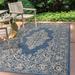 Galon Filigree Blue/Beige 8 ft. x 10 ft. Indoor/Outdoor Area Rug