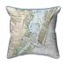 Betsy Drake 22 x 22 in. Ocean City Inlet - VA Nautical Map Extra Large Zippered Indoor & Outdoor Pillow