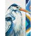 Toland Home Garden Hand Painted Heron Bird Flag Double Sided 12x18 Inch