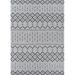 Couristan 7.8 x 10.75 Gray and Black Contemporary Rectangular Outdoor Area Throw Rug