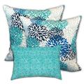 3-Pc Blue Ocean Waves Pillow Set