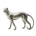 A&B Home Silver Leopard Resin Statue 13 x 3.1 x 9.3