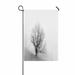 ECZJNT Tree fallen leaves fog black white Outdoor Flag Home Party Garden Decor 12x18 Inch