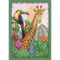 Toland Home Garden A Giraffe Toucan Share Giraffe Flag Double Sided 12x18 Inch