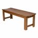 Porch & Den Shine 60 Hydro-Tex Finish Acacia Wood Outdoor Bench Oak Color