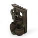 Haralson Outdoor 3 Tier Jar Fountain Brown and Gray