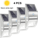 1/4PCS Waterproof Solar Outdoor Lights Stainless Steel Solar Motion Sensor Lights Outdoor Decorative 4PCS WARM LIGHT