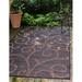 Unique Loom Vine Indoor/Outdoor Botanical Rug Chocolate Brown/Black 8 x 11 4 Rectangle Damask Modern Perfect For Patio Deck Garage Entryway