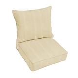 Outdoor Living and Style Set of 2 Sand Beige Sunbrella Indoor and Outdoor Deep Seating Pillow and