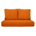 RSH DÃ©cor Indoor Outdoor Deep Seating Loveseat Cushion Set 1- 46â€� x 26â€� x 5â€� Seat and 2- 25â€� x 21â€� Backs Orange