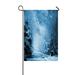 ECZJNT Evergreens At Snowy Winter Park In The Night Garden Flag Outdoor Flag Home Party Garden Decor 12x18 Inch