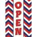 Toland Home Garden Open-Chevron Welcome Open Flag Double Sided 12x18 Inch